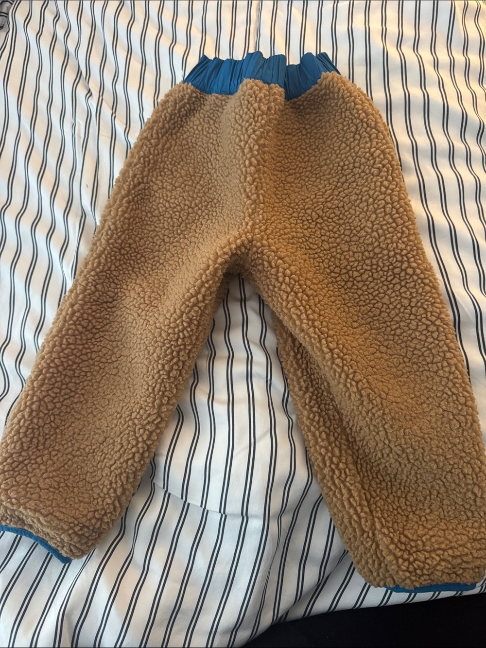 Patagonia kids Cozy Sherpa reversible Pants - Brown with Navy Waist